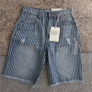 Striped jean shorts böhme